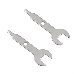 2 PCS 3/8 Inch Multitool Wrench Key 9.5mm Nut Spanner For Rotary Tool Silver Stainless Steel Collet Wrench Key for Engraving Machine - Durable High Rigidity for Engraving Equipment Engraving Tools