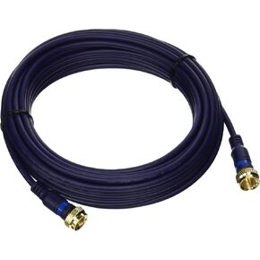 Legrand - C2G Mini Coax F-Type Cable, Blue Mini Coaxial Cable, 25 Foot F-Type Cable for TV with F-Type Coaxial Cable Connections, 1 Count, C2G 27229
