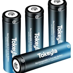 4 Pack 18650 Battery Charger Set Can Charge 18650 Rechargeable Battery 3.7 Volt Li-ion Batteries Flashlight Toys Cameras(Only 4Pack Battery)