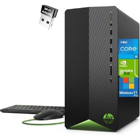 HP Pavilion Gaming Tower Desktop Computer, Intel Hexa-Core i5-10400F (Beat i7-8700), 16GB DDR4 RAM, 512GB PCIe SSD, GeForce GT, USB WiFi Adapter, RJ-45, Type-C, HDMI, VGA, Windows 11 Pro, WE/PGPY