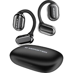 MONSTER Open Free AC100 Open Ear Bluetooth 5.3 Headphones, Wireless Earbuds with Earhooks, Immersive Stereo Sound by 16mm Large Driver, Clear Calls, 30H Playtime, for Workout