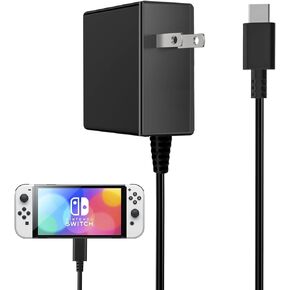 39W Charger Replacement for Nintendo Switch, Travel Wall Charger with USB C Cable 15V/2.6A Power Supply for Nintendo Switch Supports TV Mode and Dock Station (2 Pack)