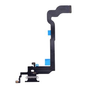 YESUN USB Charging Flex Cable Charger Connector Headphone Dock Jack Plug Port for iPhone X 5.8 inch (Black)