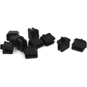 uxcell 10Pcs Display Port Dust Plug, Black Anti Dust Cover Laptop Port Stopper Cap Protector for Mini Displayport Thunderbolt Port