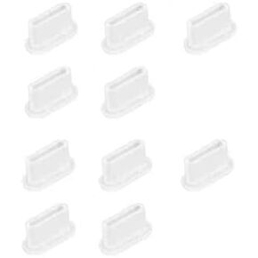 10pcs Clear Type-C Dust Plug Plug Accessories ، غطاء محامي شحن USB ، غطاء سيليكون ميناء شحن USB