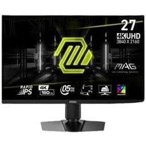 MSI MAG274UPF E2, 27" 3840 x 2160 (UHD), 4K Rapid IPSGaming Monitor, 1 ms, 160Hz, FreeSync Premium, HDR400, G-Sync Compatible, HDMI, DisplayPort, Tilt, Swivel, Pivot and Height Adjustable.,Black