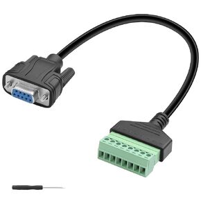 VGA to 8 Pin Screw Terminal Adaptor Cable VGA Male Plug to 8 Pin Screw Terminal Block Adapter Extension Cord Connector (Male with Screw)