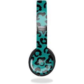 Skin Compatible with Beats Solo 4 - Teal Leopard - Premium 3M Vinyl Protective Wrap Decal Cover - Easy to Apply | Crafted in The USA by MightySkins