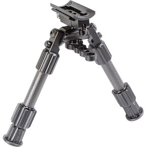 Caldwell Accumax Premium Carbon Fiber Sling Swivel Stud Bipod with Twist Lock Quick-Deployment Legs for Long Gun Rifle for Tactical Shooting Range and Sport, Black