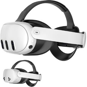 Head Strap for Meta Quest 3/Quest 3S,Comfort Head Strap for Meta Quest 3/Quest 3S, Adjustable Hinges, Head Rest & Soft Cushioning for Reduced Head Pressure, Enhanced Balance & Comfort