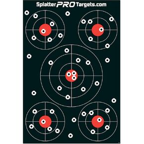 12x18 Splatter Targets. Shots Burst Bright White Upon Impact. Instantly See Your Shots. Ultimate Contrast with White on Black.