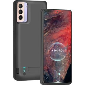 [Upgraded Battery Case for Samsung Galaxy S21+ Plus 5G, 5000mAh Rechargeable Extended Battery Charging Charger Case, Add 100% Extra Juice, Not for S21 or S21 Ultra (6.7 inch) Black