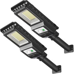Engrepo Solar Lights Outdoor, 1000LM 156 LEDs Solar Powered Motion Sensor Light, Security Waterproof Solar Flood Light for Yard, Fence, Garden, Patio, Front Door, Shed, Deck, Path. 2 Pack