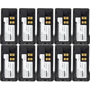 10-Pack 7.4V 3500mAh PMNN4448 PMNN4409 PMNN4409AR Li-ion Radio Battery Compatible for APX1000 APX4000 XPR7350 XPR7550 XPR7580 DP4400 DP4601 P8608 XPR, DP, APX Series Two Way Radio +Belt Clip