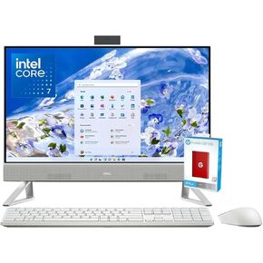 Dell Inspiron 24 5430 All in One Desktop ، 24 "FHD IPS Touchnes ، Intel 7 Processor (10 cores) ، 16GB RAM ، تخزين 1 تيرابايت (512 جيجا بايت SSD + 512 جيجا بايت خارجي) ، WiFi 6E ، قارئ بطاقة SD ، MS & KB ، ورب 11 in Kuwait