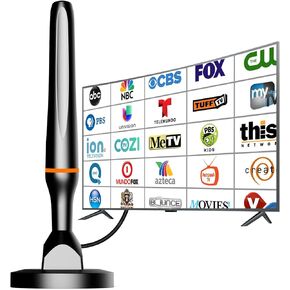 Digital TV Antenna for Smart Tv Indoor, Digital HDTV Antenna Indoor Outdoor, 360° Reception Indoor TV Antenna for Tv Without Cable, HD Antenna for TV Indoor 4k, Tv Antenna for Local Channels
