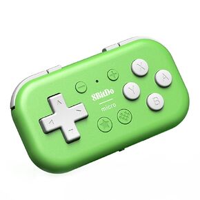 AKNES 8Bitdo Micro Bluetooth Controller, Pocket-sized Mini Gamepad for Switch/Lite/OLED, Android, and Raspberry Pi, Supports Keyboard Mode for macOS/iPadOS/macOS/Wins - Blue