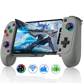 Heylacoolx Mobile Gaming Controller لـ iPhone Android W Hall Hall Joystick & Turbo ، GamePad Gamepad GamePad لـ Xbox Cloud ، Link ، Geforce Now ، MFI Apple Arcade ، Call of Duty ، Roblox