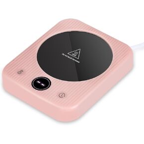 Coffee Mug Warmer for Desk, Coffee Cup Warmer, Candle Warmer for Home, Office and Travel 3 Temp Setting (Pink)