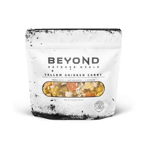Beyond Outdoor Meals Thai Yellow Chicken Curry, Freeze-Dried Food, 10-Year Shelf Life, Real Freeze-Dried Meat, Just Add Water Meals, Prepare in Pouch, 710 Calories, Camping Food for Adventures, 37 Grams Protein Survival Food for Emergencies