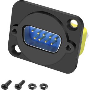 MEIRIYFA D-Type DB9 Coupler Gender Changer DB9 Male to DB9 9 Pin Female Adapter Serial RS232 Solder Type Connector 9PIN D Sub Serial Port Cable for Serial Applications (Male to Female)