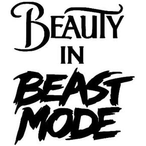 Beauty in Beast Mode NOK Decal Vinyl Sticker |Cars Trucks Vans Walls Laptop|Black|5.5 x 4.8 in|NOK942