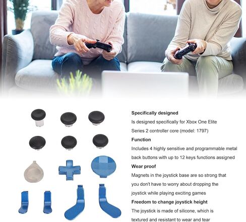 تتضمن مجموعة أزرار الإبهام المعدنية لـ One Elite Series 2 ، 13 في 1 أزرار استبدالها 12 × Pushbuttons1 X Pick 1 X Storage Bag (Blue) in Saudi Arabia