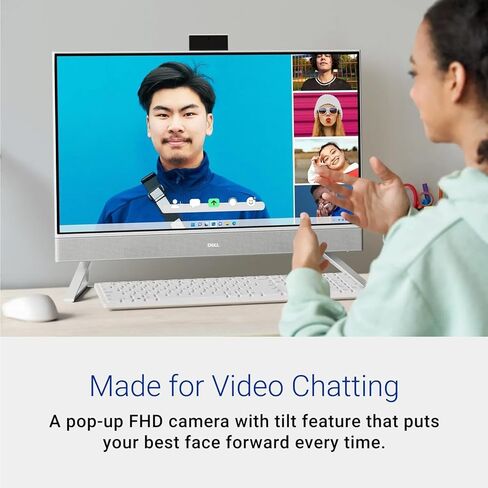 Dell Inspiron 24 5430 All in One Desktop ، 24 "FHD IPS Touchnes ، Intel 7 Processor (10 cores) ، 16GB RAM ، تخزين 1 تيرابايت (512 جيجا بايت SSD + 512 جيجا بايت خارجي) ، WiFi 6E ، قارئ بطاقة SD ، MS & KB ، ورب 11 in Kuwait