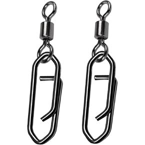 Atibin Freshwater Barrel Fishing Swivels Stainless Heavy Duty Swivels Fishing Clips Snap Stainless Fishing Swivel Rolling