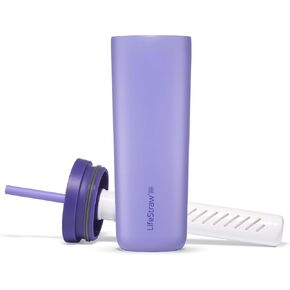 LifeStraw Go Series Tumbler – Double Wall Insulated Stainless Steel Water Filter, Laguna Teal, Designed for Everyday Use, Removes Bacteria, Parasites, Microplastics, and Improves Taste