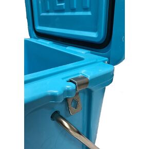 Cooler Lock Bracket Designed to fit: Yeti Roadie 20 and RTIC 20 Made of Stainless Steel