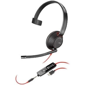 Plantronics - 207577-03 Blackwire C5210 Headset - Mono - USB Type A - Wired - 20 Hz - 20 kHz - Over-The-Head - Monaural - Supra-Aural - Noise Cancelling Microphone