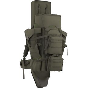 MT Military Hunting Rucksack detachable Versatile Rifle Carry System Pack Aluminum External Frame Backpack for Camping, Hunting, and Hiking Ranger Green