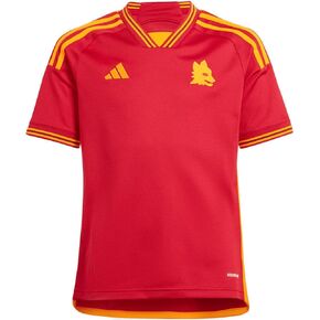 adidas Youth Soccer Roma 23/24 Youth Home Jersey - Minimalist Design, Moisture-Wicking, Sustainable Fabric