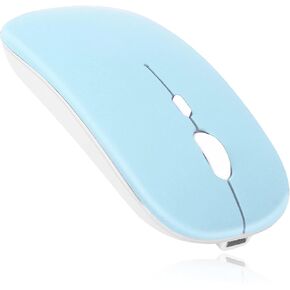 الماوس القابل لإعادة الشحن من Bluetooth لـ HP Stream 11 Pro G5 Laptop Mouse Bluetooth اللاسلكي المصمم للكمبيوتر المحمول/الكمبيوتر/Mac/iPad Pro/Computer/Tablet/Android Sky Blue