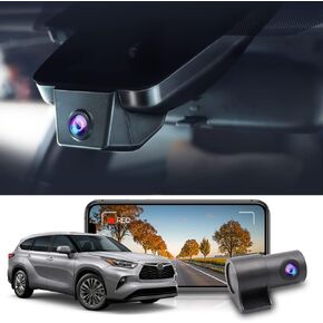Fitcamx Front 4K+Rear 1080P Dash Cam for 2020-2025 Toyota Highlander LE Limited L XLE XSE Platinum (Gen4/UX70), OEM Look, Dual HD Video, WiFi & APP, Loop Recording, G-Sensor, Easy to Set, 128GB Card