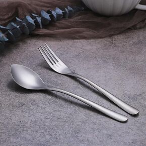Titanium Cutlery Set, Lightweight Flatware, Modern Design, Dishwasher Safe, Service for 1 (2)