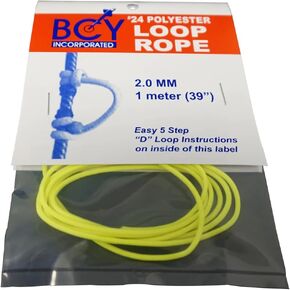 BCY Size 24 D Loop Rope Neon Yellow 1 M
