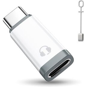 TiMOVO for Lightning to USB C Adapter Audio with Line Control, Lighting to USBC Adaptor for Headphones Earphone for iPhone 16/15 Series, iPad Air/Pro/Mini, Not for Charging and Data Transfer, White