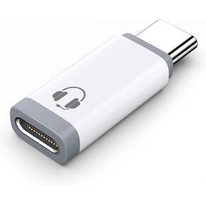 USB C to Lightning Audio Adapter, USB C Male to Female Lightning Headphone Audio Adapter Compatible with iPhone 16/16Pro/15/15Pro, iPad Pro, iPad Air 6/5, MacBook, Galaxy S24(Audio Only, No Charge)