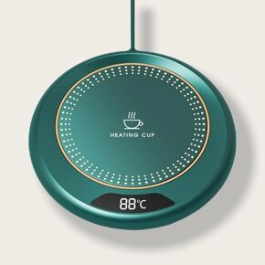 Coffee Mug Warmer,Heated Coaster, Constant Temperature Coaster, Milk Warmer, Compact and Convenient, Suitable for Office and Home(Green)