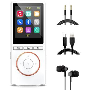 MP3 Player 64GB with Bluetooth,HiFi,Sport,Line-in rip Music, Lossless Sound, Sleep Timer, FM, Long Battery Life(Black) (Black)