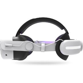 Replacement Strap Built-in 12000mAh Battery Pack for Meta Quest 3s, PD Fast Charging Enhance Gaming Time, VR Head Strap Accessaries Compatible with Meta Quest 3s, White