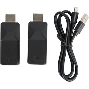 Wireless Transmitter and Receiver, 1920 x 1080 Extender Kit 165ft Cat5 Cat6 Ethernet RJ45 to Adapter Converter for Laptop PC Projector