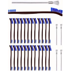 تضمنت فرش تنظيف بندقية 30 حزمة: 25 فرش تنظيف مزدوجة Nylon7 بوصة مع فرش سلكي مقبض بلاستيكي-5 in Kuwait