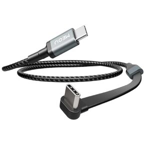USB C Cable 3.3ft, 60W Type C Charger Fast Charging, Nylon Braided Right Angle USB C Cable, 90 Degree C Cord Charger for iPhone 16/15 Pro Max, Apple MacBook Pro, iPad, Pixel, Samsung Etc.