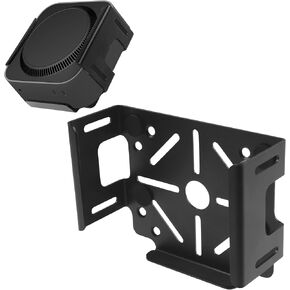 Orzero Under Desk Mount Compatible for 2024 Mac Mini M4/M4 Pro, Pure Carbon Steel VESA Monitor Stand Wall Holder Heat Dissipation Design Space Saving Storage Bracket - Black