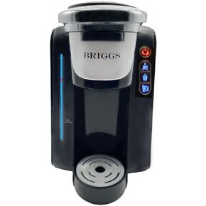 Briggs Soft Pod Brewer | Eliminate Plastic Cup Waste and Taste | Uses 61mm soft pods | Stainless Steel Brew Head | Hot brew temperatures | Progammable volumes | Large ground coffee brew basket