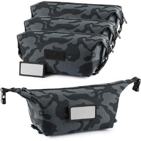 4-Pack Tactical Ammo Bag, CITYCHASE Ammo Pouch with Adjustable Handle Bunkle & Rubber ID Patches, Loose Molle Pouches Ammo Case for Rifle Pistol Range Bag