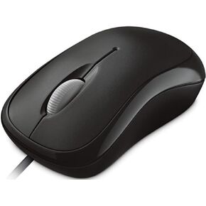 Microsoft Basic Optical Mouse for Business - Black. Comfortable, Wired, USB mouse for PC/Laptop/Desktop, with fast scroll wheel, works with Mac/Windows Computers